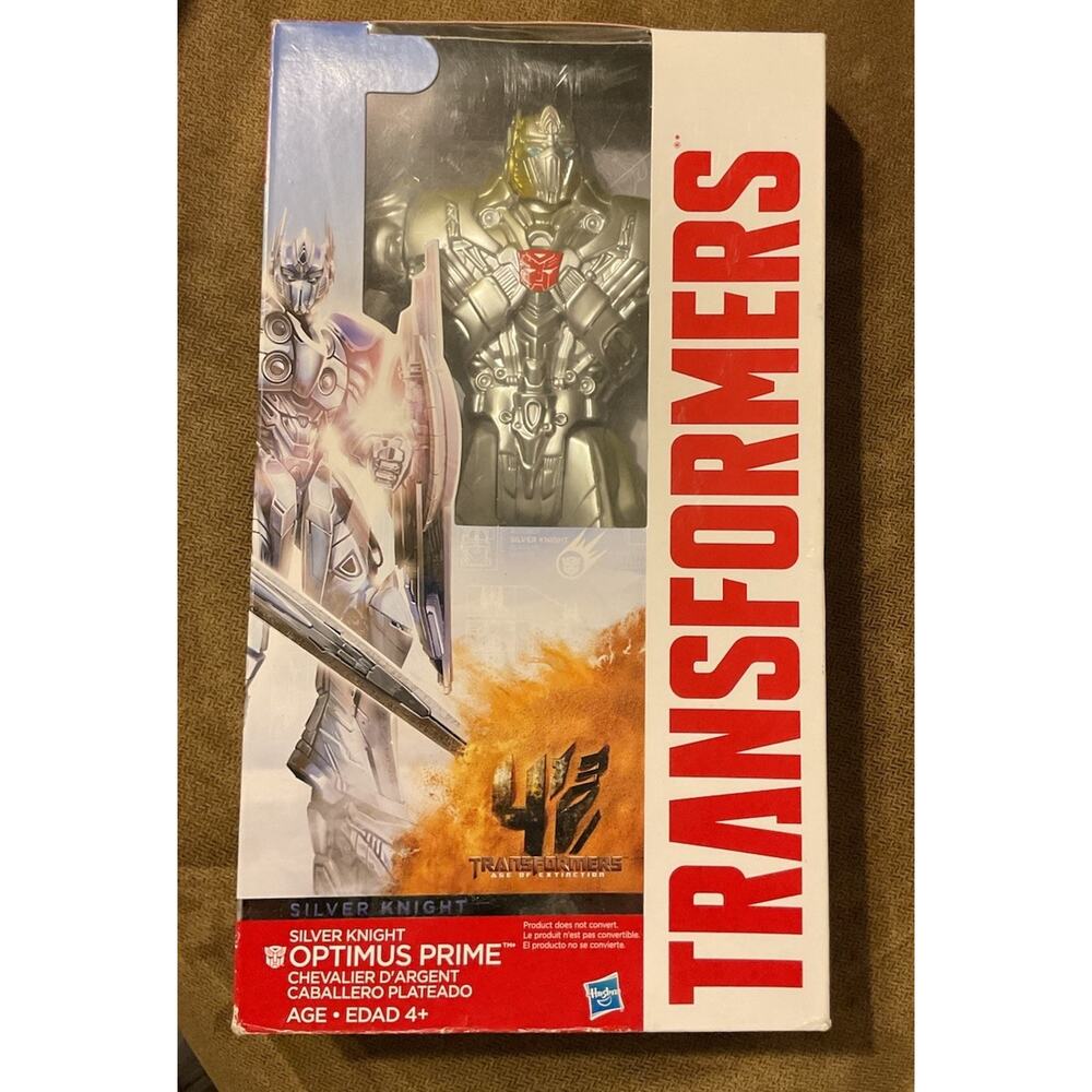 Transformers Silver‎ Knight 11" Optimus Prime Figure New Box Damage